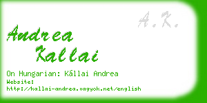 andrea kallai business card